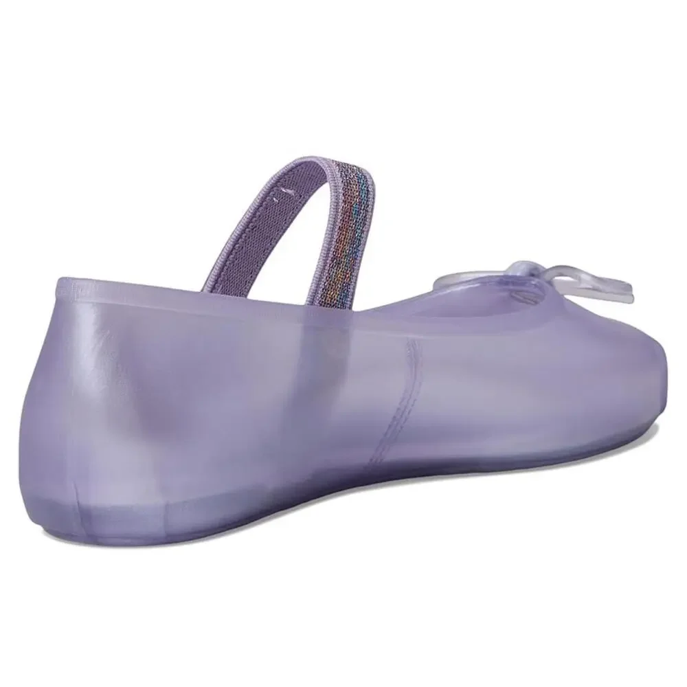 Mini Melissa Sophie Ballet Flats Girls US 3 Pearly Lilac Bow Slip On HTAT1743